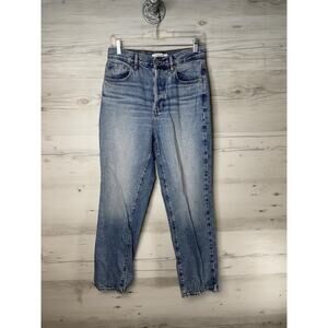 Pacsun Jeans Womens 28 Blue High Rise Button Fly Straight Leg Dad Jeans